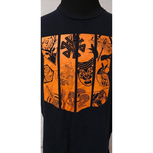 Call of Duty Black Ops 4 Black Orange Short Sleeve Activision 2018 T-Shirt - Picture 2 of 10